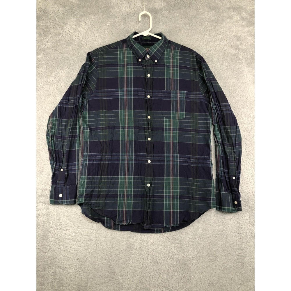VTG J Crew Oarsman Shirt Mens Size M Multicolor Plaid